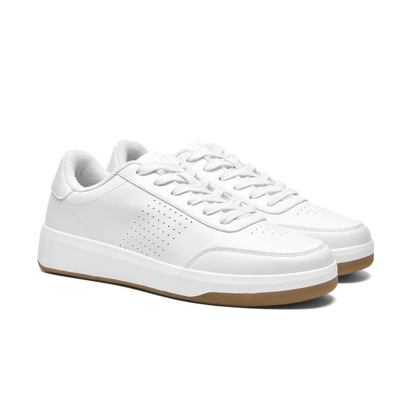 Men's Arch Support Fashion Sneakers - WHITE - 1